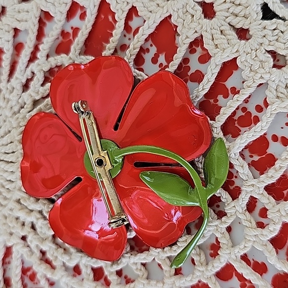 VINTAGE Flower Brooch - Picture 3 of 15